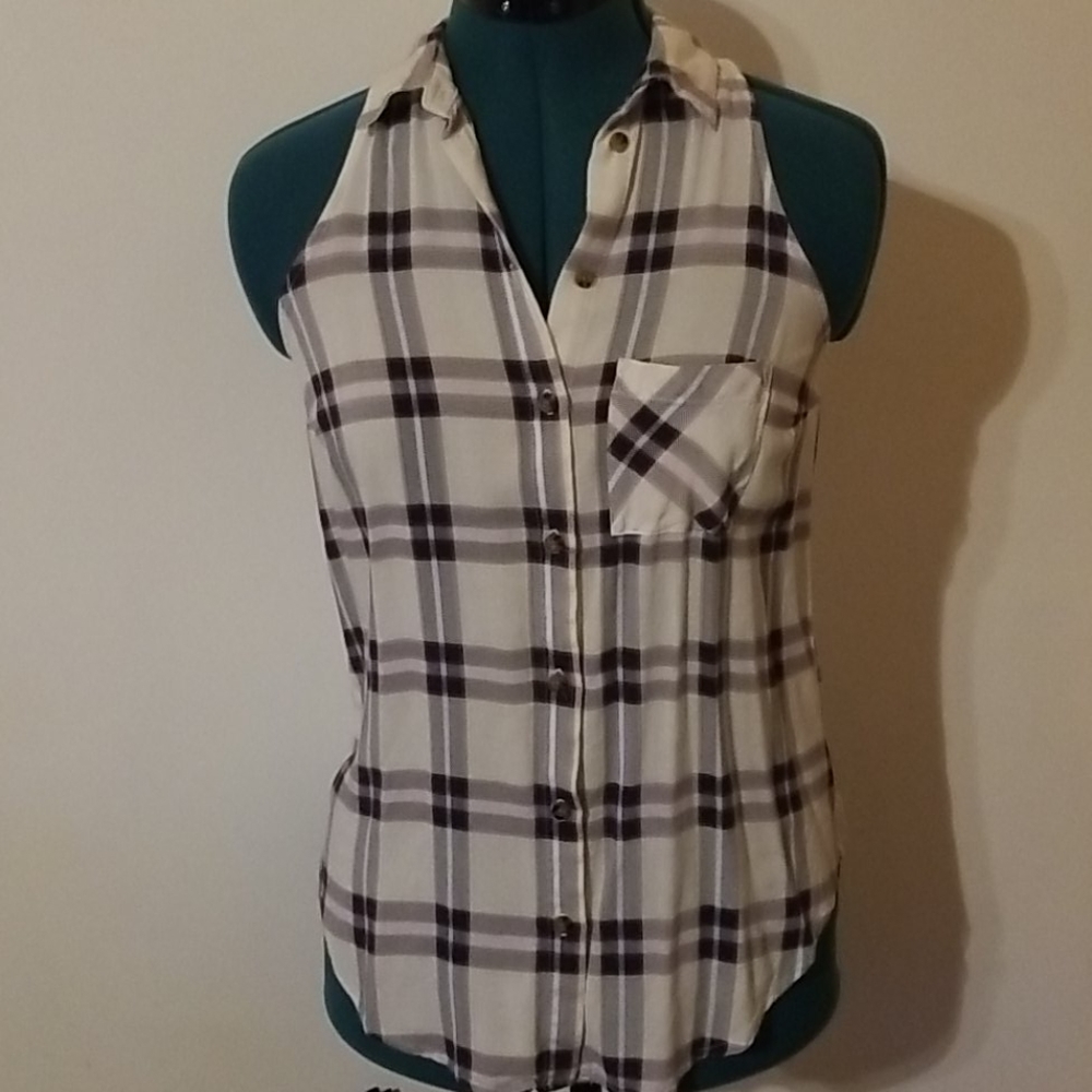Flannel tank top